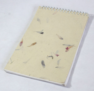 Camelon Exports <b>Spiral</b> <b>Bound</b> Diary with Pressed Flower Design Paper Cover Printed Style 9.5x13.5cm 36 Sheets Model LA23 - Product Image 2
