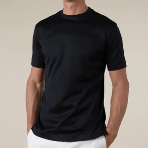 Camisetas de Lujo para Hombre, Camisetas con Logotipo Personalizado, Cuello Redondo, Verano, Doble Mercerizado, Brillante, en Oferta - Product Image 2