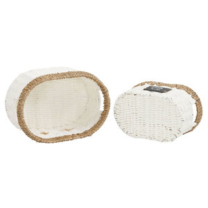 Cesta de almacenamiento decorativa de mimbre Decoración del hogar Cesta tejida de ratán organizadora - Product Image 5