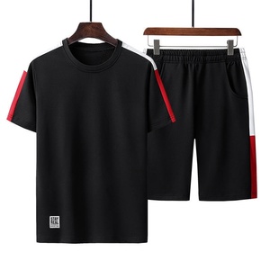 High Quality Breathable Plus Size Men's Summer Sports Wear <b>Set</b> Casual Printed <b>Knitted</b> T-shirts Shorts Quick Dry for Street Sport - Product Image 3