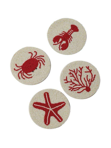 Decorative <b>Beaded</b> <b>Coasters</b> Handmade Embroidery Boho Table Accessories by glowin fashion - Product Image 5