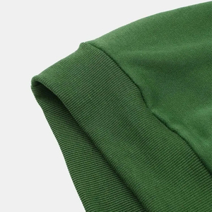 Sweat-shirts à capuche en molleton 100% coton pour homme, streetwear d'hiver, tendance mode, motif uni, couleur verte personnalisée - Product Image 3
