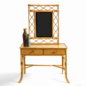 Decorative rattan vanity <b>table</b> newest design handmade furniture <b>dressing</b> <b>tables</b> make-up desks - Product Image 2