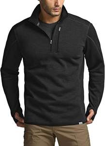 Pull polaire thermique pour homme, style pompier, imprimé, utilitaire, décontracté, pour l'extérieur, avec col et poche poitrine zippées, 100% - Product Image 5