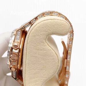 Classic Style VVS Baguette Moissanite Chronograph Mechanical Automatic <b>Iced</b> <b>Out</b> Diamond <b>Watch</b> Hip Hop Fashion Men At Low Price - Product Image 6