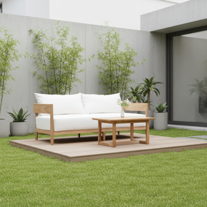 Sofá de Exterior de Madera de Teca Sólida de Diseño Moderno y Lujoso, Color Natural, Muebles para el Hogar, Hotel, Villa, Taller - Product Image 6