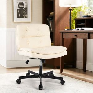 Swivel Home Office <b>Desk</b> Chair <b>Large</b> Size Armless Design for Office Rooms - Product Image 4