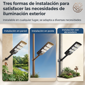 Lampione Solare LED da Esterno 1200W con Sensore di Movimento, Telecomando, Accensione/Spegnimento Automatico, Batteria 50000mAh, Impermeabile IP65 - Product Image 3