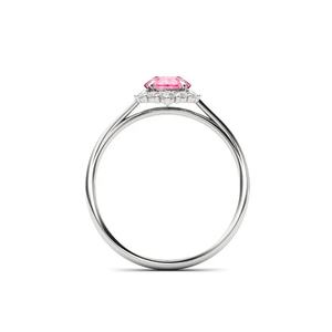 Anillo Minimalista de Plata de Ley 925 con Turmalina Rosa Creada en Laboratorio, Forma de Pera, Hecho con Plata Pura, Joyería Fina para Mujer - Product Image 2