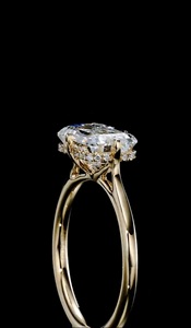 Anillo de compromiso clásico de diamante cultivado en laboratorio con corte esmeralda de 3.00 quilates, certificado IGI, oro rosa de 14K, 3-4g, regalo para mujer - Product Image 4