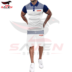 Conjunto de Camiseta de Manga Corta y Pantalones Cortos de Moda para Hombre, Producto de Tendencia 2026, Atuendo de Verano de 2 Piezas para Uso Casual - Product Image 3