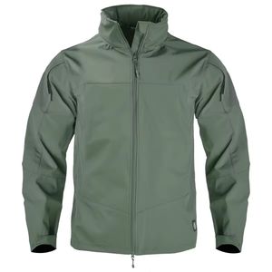 <b>Men's</b> Tactical <b>Jacket</b> Windproof <b>Waterproof</b> Outdoor Coat <b>Fleece</b> <b>Lined</b> Stand Collar Mountain Climbing Windbreaker Hiking Parka - Product Image 3
