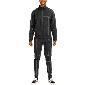 Conjunto Deportivo de Invierno para Hombre, Chaqueta y Pantalones de Forro Polar con Cuello Alto, Diseño Liso, Ropa Deportiva para Correr, 2026 - Product Image 1
