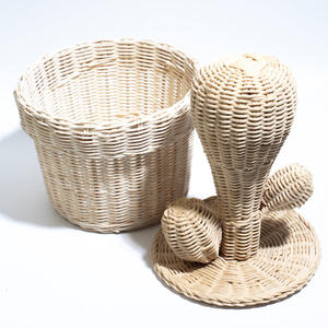 Sustainable <b>weaving</b> rattan storage <b>baskets</b> natural fruit shape <b>basket</b> baby toddler playroom decor - Product Image 3