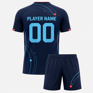 เสื้อฟุตบอลพิมพ์ลายตามสั่ง ไซส์ใหญ่ แขนสั้น ผ้าตาข่ายระบายอากาศ ซับเหงื่อ แห้งเร็ว ผลิตจากโพลีเอสเตอร์รีไซเคิล - Product Image 5