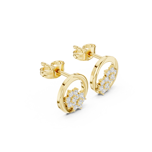 18K Gold Lab Grown Diamond Earrings IGI Certified Round Cut Diamond Stud Earrings D-F VVS-VS Custom design Custom Diamond - Product Image 6