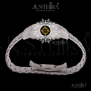 Reloj de Cuarzo con Diamantes Moissanite de Alta Demanda, Reloj de Moda Casual para Mujer, de Acero Inoxidable, para Uso Diario, Disponible para la Venta - Product Image 4