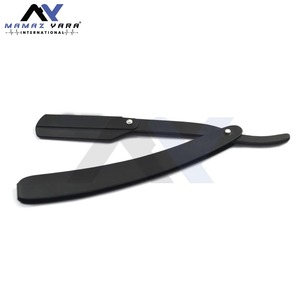 มีดโกนหนวดแบบตรง รุ่น Professional Black Cut Throat Shavette พร้อมใบมีดเปลี่ยนได้ รับทำโลโก้ตามสั่ง สำหรับร้านตัดผม โกนหนวดแบบเปียก รับผลิตแบบ OEM ODM - Product Image 3