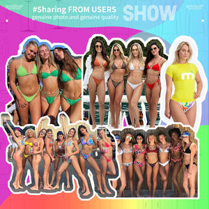Maillots de bain de luxe personnalisables avec logo, bikinis, t-shirts, shorts taille haute, ensemble 4 pièces style sport, bikini dos nu - Product Image 2