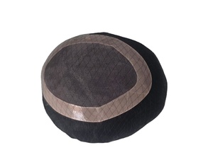 Human Hair Mono Base Toupee Bonnet <b>Wig</b> for <b>Men</b> with Bangladesh Hair Patches and Taz Hair - Product Image 5