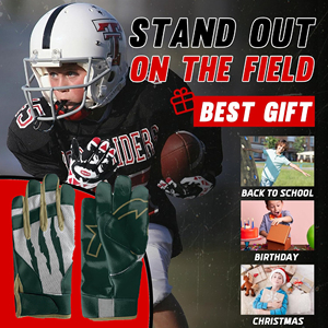 Gants de football américain personnalisés à logo, haute qualité, design respirant, matière polyester, tailles sur mesure, antidérapants – Vente chaude - Product Image 3