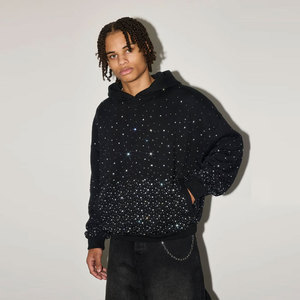 Sudadera con Capucha Extra Grande para Hombre, Diseño de Puntos Negros, Tejido de Algodón, Ropa Urbana de Otoño - Product Image 2