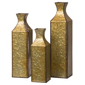 Vase de table en métal moderne pour la décoration de la maison de luxe, porte-fleurs élégant pour le salon, le bureau et les hôtels - Product Image 1