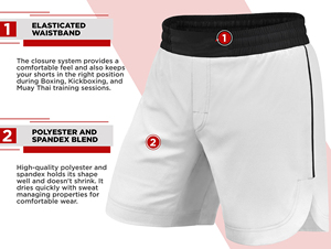 Shorts de MMA personalizados con sublimación de gráfico de lobo, tela elástica de secado rápido, cordón de velcro, ropa de entrenamiento de artes marciales, Pakistán - Product Image 4