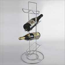 Porte-bouteille à vin simple en bois de luxe moderne pour comptoir avec design résistant à la rouille - Product Image 2