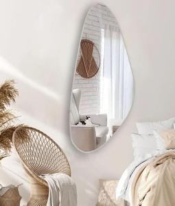 Irregular Oval <b>Frameless</b> Wall Mirror Bohemian Decorative Glass Home Accent 6mm Thickness - Product Image 4