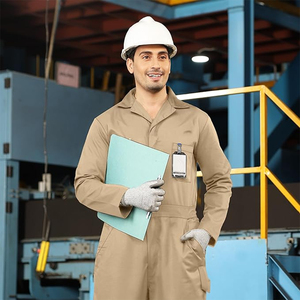 Tenue de travail en coton de qualité supérieure pour hommes, chemise et pantalon à manches longues pour mécanicien automobile, technicien industriel, combinaison d'atelier - Product Image 5
