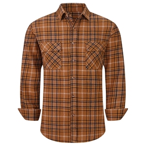 Chemise en flanelle 100% coton à carreaux pour hommes, chemise décontractée pour le travail en plein air, la coupe de bois - Product Image 3