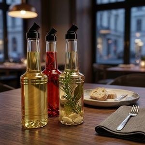Olive <b>Oil</b> <b>Bottle</b> Marasca Shape PET Plastic 1000ml 1L Clear Silicone Valve Pour Spout for Kitchen Vietnam Factory OEM ODM - Product Image 4