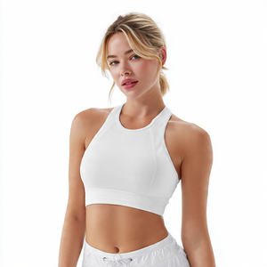 Hauts courts tricotés pour femmes, séchage rapide, respirants, confortables, style streetwear, imprimés par transfert thermique, pour le yoga et le fitness - Product Image 6