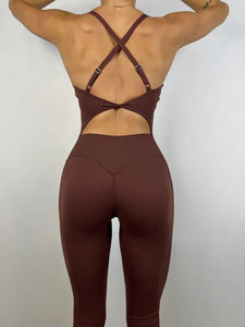 Custom Wholesale Womens One Piece Sleeveless <b>Square</b> Neck Slim Fit Tank Bodysuit Thong Tummy Control Fashion Workout Wear - Product Image 4