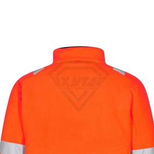 เสื้อแจ็คเก็ตนิรภัยสะท้อนแสงแบบกำหนดเอง เสื้อผ้าทำงานกันน้ำแบบนุ่ม สีส้ม เสื้อโค้ทฤดูหนาวสำหรับผู้ชาย ชุดยูนิฟอร์มอุตสาหกรรม โรงงาน - Product Image 3