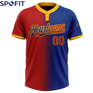 Camiseta de Béisbol Personalizada para Hombre, Nueva Llegada, Transpirable, de Poliéster, con Estampado por Sublimación, Cierre Completo con Botones, Ropa Deportiva, Fabricante OEM - Product Image 2