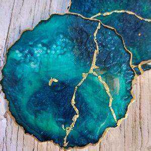 Posavasos de resina, gran oferta, diseño único y posavasos de resina epoxi para café, té, bebida, Forma cuadrada y producto de gran oferta - Product Image 3