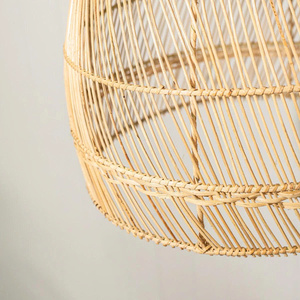 Paralumi a Cono in Rattan Intrecciato Fatti a Mano, Stile Lampadario Moderno di Lusso, Disponibili in 4 Misure per Coperture Luminose - Product Image 3