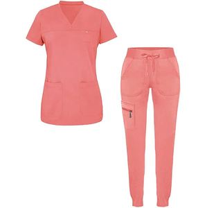 Conjunto de Uniforme Médico para Mujer, Diseño 2026, Cintura Elástica, Tela de Secado Rápido, Bolsillos con Cremallera, Traje de Enfermera - Product Image 5