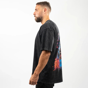<b>Y2K</b> Acid Wash Streetwear Oversized T-<b>Shirts</b> Custom Print Logo Loose Fit Drop Shoulder Tee Short Sleeves Stylish Graphic T-<b>Shirt</b> - Product Image 4