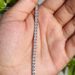 Trendy 3MM Tennis Diamond Bracelet with Brilliant VVS Clarity Lab Grown Diamond IGI Certified 925 Silver Unisex Anniversary Gift - Product Image 6