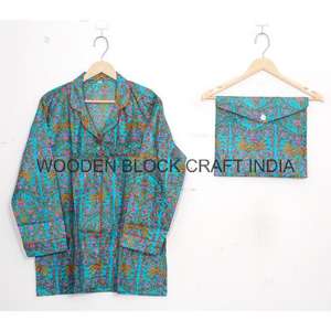 Conjunto de Pijama de Algodón Cómodo para Mujer, Estampado a Mano, Ropa de Dormir, Vestido para Damas de Honor, Tallas Incluidas hasta 5XL para Adultos - Product Image 3