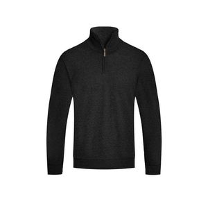 Felpa con Zip a un Quarto e Cappuccio in Maglia per Uomo Weiv - Product Image 3