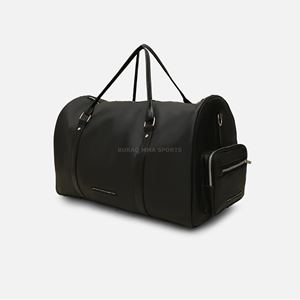 Classic British Green Durable PVC Travel Duffle <b>Bag</b> with Adjustable Strap for Sports and Gym Use - Product Image 3