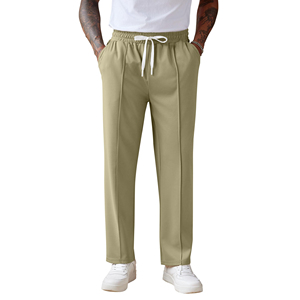 <b>Men</b> Cotton <b>Jogger</b> Sweatpants <b>Loose</b> Fit Drawstring Waist Casual Fleece Trousers Soft Breathable Training Lounge Pants Wholesale - Product Image 4