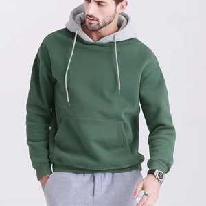 เสื้อฮู้ดดี้ผู้ชายแบบขายส่ง ดีไซน์เรียบง่าย ครึ่งซิป แขนยาว สำหรับฤดูใบไม้ร่วง  รับสกรีนโลโก้ มีกระเป๋าข้าง - Product Image 5