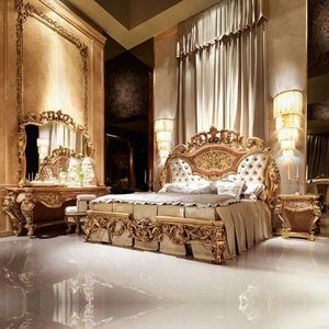 Offre Spéciale : Ensemble de Chambre Royal Classique de Luxe avec Lit Capitonnée et Décors Dorés, Style Hôtel Emma - Product Image 4