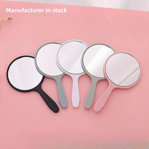 Miroir de Maquillage de Bureau Portable Rond Grossissant avec Poignée Simple pour Filles, Idéal pour Dortoir, Mini et Facile à Transporter - Product Image 2