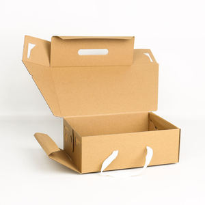 Factory Eco-Friendly <b>Biodegradable</b> Corrugated Paperboard Mailer Box UV Coating Flip Shoes <b>Packaging</b> Kraft Folding Box Customized - Product Image 2